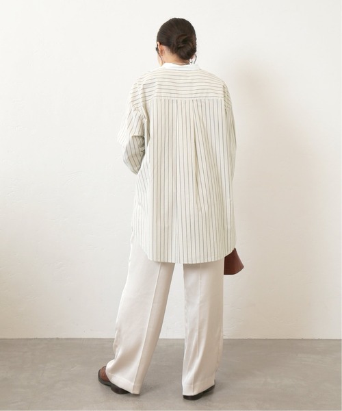 Simplicite(サンプリシテ)の「クレリック ブザム シャツ(シャツ/ブラウス・レディース・ベージュ/ブルー系その他・FREE)」の17枚目の写真