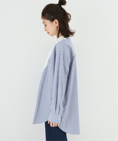 Simplicite(サンプリシテ)の「クレリック ブザム シャツ(シャツ/ブラウス・レディース・ベージュ/ブルー系その他・FREE)」の19枚目の写真