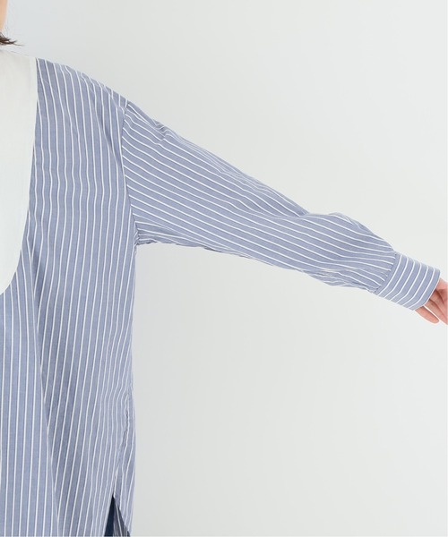 Simplicite(サンプリシテ)の「クレリック ブザム シャツ(シャツ/ブラウス・レディース・ベージュ/ブルー系その他・FREE)」の10枚目の写真