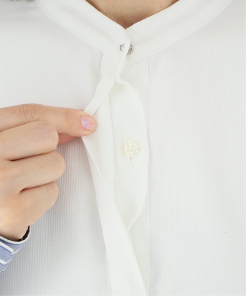 Simplicite(サンプリシテ)の「クレリック ブザム シャツ(シャツ/ブラウス・レディース・ベージュ/ブルー系その他・FREE)」の15枚目の写真