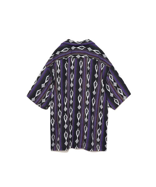 AMERICAN RAG CIE（アメリカンラグシー）の「イカットプリントウエスタンカウボーイオープンカラーシャツ（シャツ/ブラウス・メンズ・ブラック/オレンジ・L/M）」の4枚目の写真