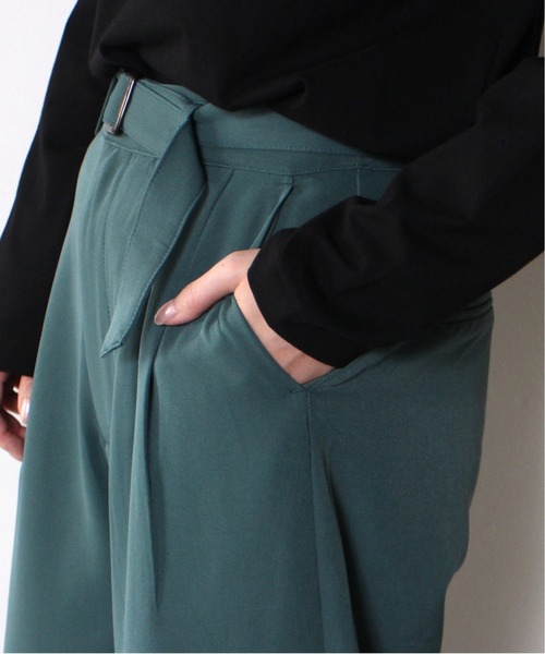 one way（ワンウェイ）の「【oneway】2タックプレスパンツ（スラックス・レディース・ライトグリーン/パープル/ブラウン系その他/ベージュ・FREE）」の6枚目の写真