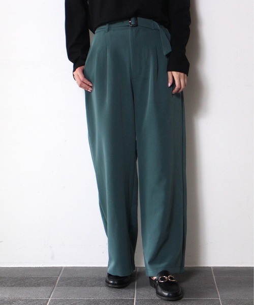 one way（ワンウェイ）の「【oneway】2タックプレスパンツ（スラックス・レディース・ライトグリーン/パープル/ブラウン系その他/ベージュ・FREE）」の16枚目の写真