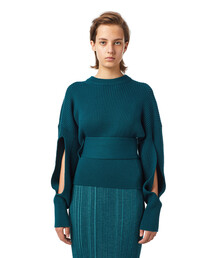 DIESEL | レディース ニット ドロップショルダー ベルト プルオーバー セーター(ニット/セーター)