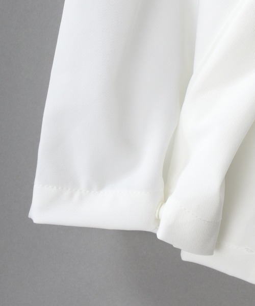 SITRY（シトリー）の「raglan sleeve wide trench shirt Jacket/ラグランスリーブ ワイド トレンチ シャツジャケット（シャツ/ブラウス・メンズ・ブラック/オフホワイト/ラベンダー/グレイッシュベージュ・M/L）」の15枚目の写真