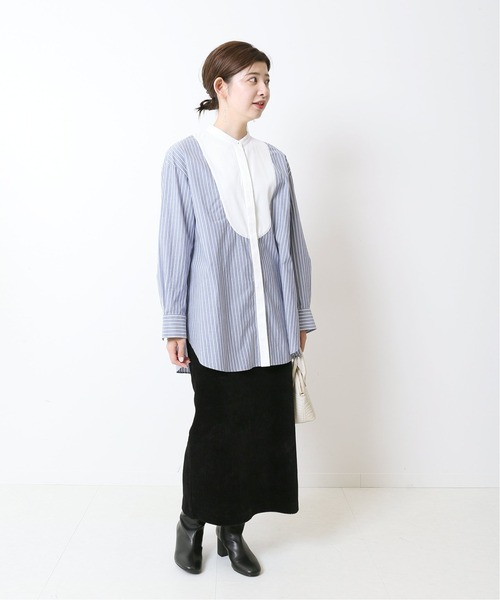 Simplicite（サンプリシテ）の「コーデュロイタイトロングスカート◆（スカート・レディース・ホワイト/ブラック/パープル・FREE）」の8枚目の写真