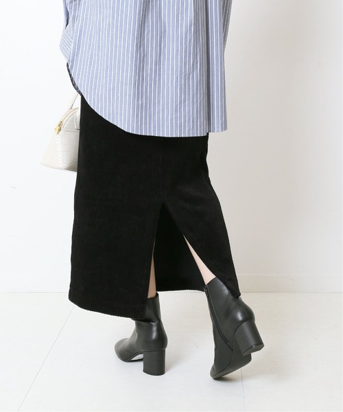 Simplicite（サンプリシテ）の「コーデュロイタイトロングスカート◆（スカート・レディース・ホワイト/ブラック/パープル・FREE）」の20枚目の写真