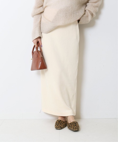 Simplicite（サンプリシテ）の「コーデュロイタイトロングスカート◆（スカート・レディース・ホワイト/ブラック/パープル・FREE）」の16枚目の写真