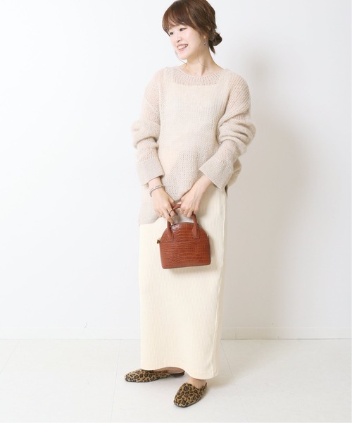 Simplicite（サンプリシテ）の「コーデュロイタイトロングスカート◆（スカート・レディース・ホワイト/ブラック/パープル・FREE）」の9枚目の写真