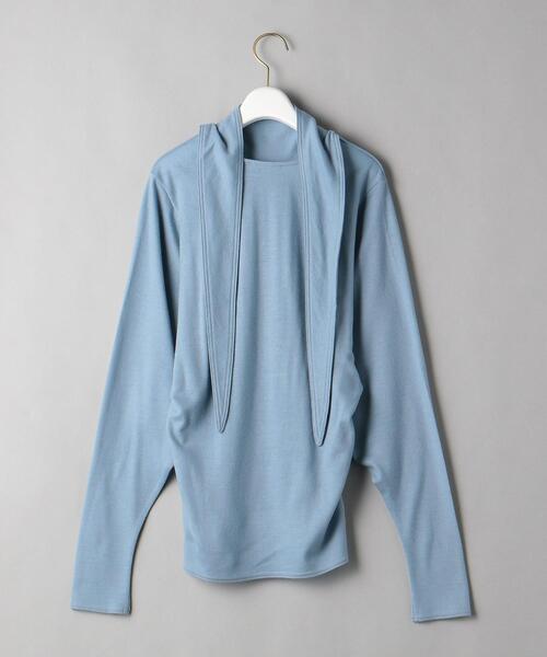 PHEENY（フィーニー）の「＜PHEENY＞スカーフネック ロングスリーブ カットソー/LT.BLUE Ψ（Tシャツ/カットソー・レディース・ライトブルー・FREE）」の3枚目の写真