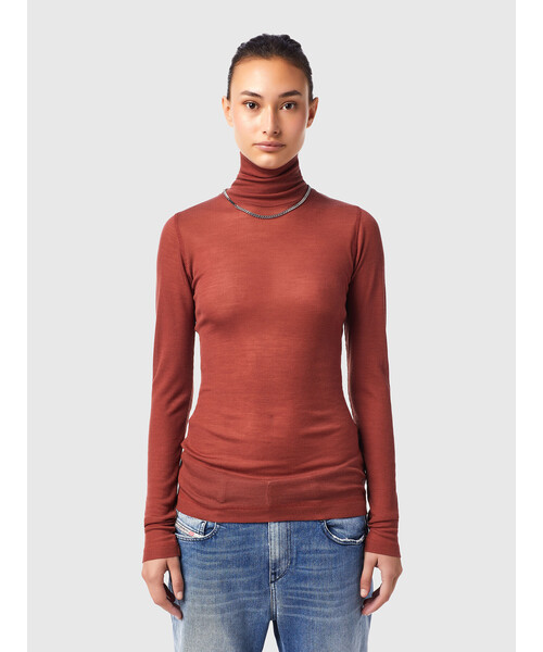 DIESEL(ディーゼル)の「レディース トップス タートルネック タイトフィット ネックレス(ニット/セーター・レディース・ブラウン・MEDIUM/SMALL/LARGE/X-SMALL)」の6枚目の写真