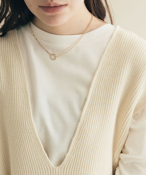 SMELLY（スメリー）の「ボールチェーンコンビネックレス（ネックレス・レディース・ゴールド・-）」の4枚目の写真