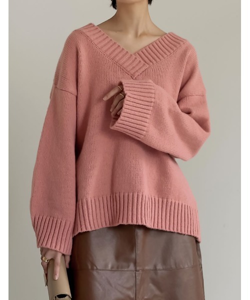 Re:EDIT（リエディ）の「モヘアタッチカラーニット（ニット/セーター・レディース・ピンク/レッド/グリーン/ブルー/イエロー・MEDIUM/LARGE）」の21枚目の写真