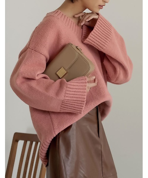 Re:EDIT（リエディ）の「モヘアタッチカラーニット（ニット/セーター・レディース・ピンク/レッド/グリーン/ブルー/イエロー・MEDIUM/LARGE）」の22枚目の写真