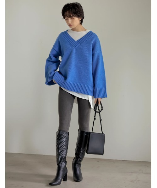 Re:EDIT（リエディ）の「モヘアタッチカラーニット（ニット/セーター・レディース・ピンク/レッド/グリーン/ブルー/イエロー・MEDIUM/LARGE）」の11枚目の写真