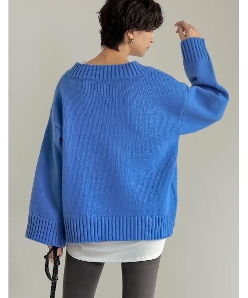 Re:EDIT（リエディ）の「モヘアタッチカラーニット（ニット/セーター・レディース・ピンク/レッド/グリーン/ブルー/イエロー・MEDIUM/LARGE）」の10枚目の写真