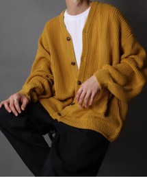 SITRY | Balloon Sleeve Big silhouette Knit Cardigan/バルーンスリーブ ビッグシルエット ニット ルーズカーディガン/カーデ(カーディガン/ボレロ)