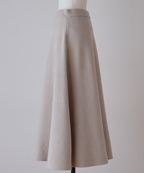 BEARDSLEY（ビアズリー）の「ニットフレアスカート（スカート・レディース・ベージュ/グレー・FREE）」の5枚目の写真