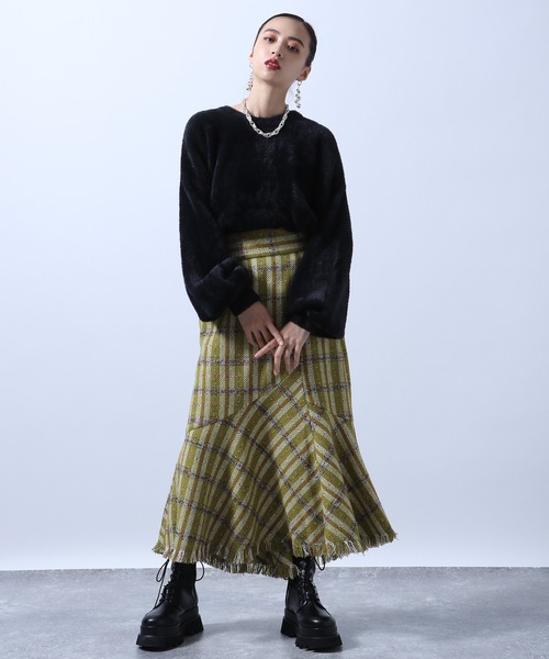 HARE（ハレ）の「マーメイドフリンジスカート(HARE)（スカート・レディース・ブラック/グリーン/グレー・FREE）」の4枚目の写真