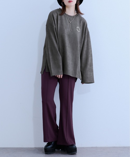 Ellno Loset(エルノロゼット)の「ヌバックタッチプルオーバー(Tシャツ/カットソー・メンズ・チャコールグレー/ライトグレー・MEDIUM/LARGE)」の11枚目の写真