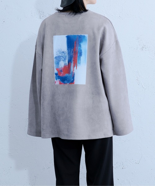 Ellno Loset(エルノロゼット)の「ヌバックタッチプルオーバー(Tシャツ/カットソー・メンズ・チャコールグレー/ライトグレー・MEDIUM/LARGE)」の17枚目の写真