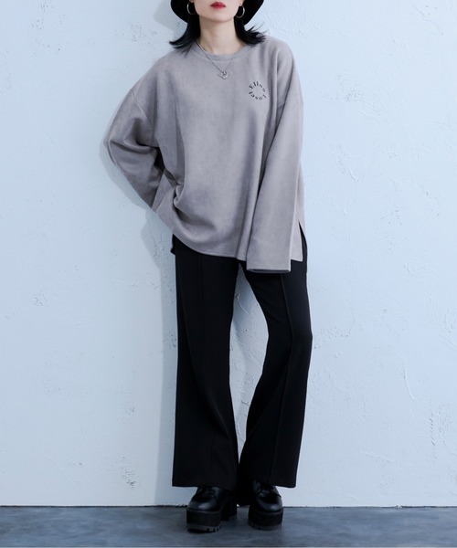 Ellno Loset(エルノロゼット)の「ヌバックタッチプルオーバー(Tシャツ/カットソー・メンズ・チャコールグレー/ライトグレー・MEDIUM/LARGE)」の16枚目の写真