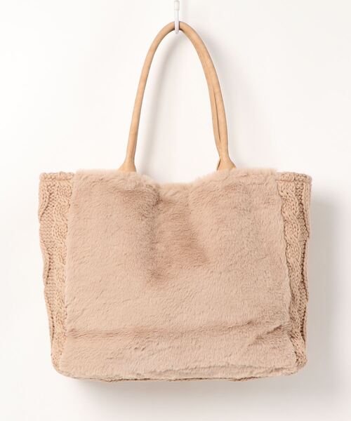 Kahiko(カヒコ)の「【Kahiko】ファーニットビーチバッグ(トートバッグ・レディース・ホワイト/ベージュ/ネイビー/ブラック/オフホワイト/ホワイト×グレー/グレー/カーキ・FREE)」の10枚目の写真