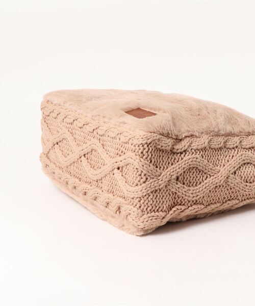 Kahiko(カヒコ)の「【Kahiko】ファーニットビーチバッグ(トートバッグ・レディース・ホワイト/ベージュ/ネイビー/ブラック/オフホワイト/ホワイト×グレー/グレー/カーキ・FREE)」の11枚目の写真