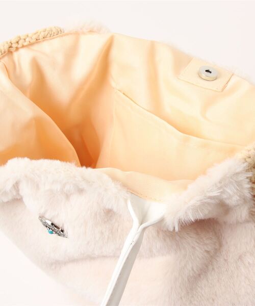 Kahiko(カヒコ)の「【Kahiko】ファーニットビーチバッグ(トートバッグ・レディース・ホワイト/ベージュ/ネイビー/ブラック/オフホワイト/ホワイト×グレー/グレー/カーキ・FREE)」の16枚目の写真