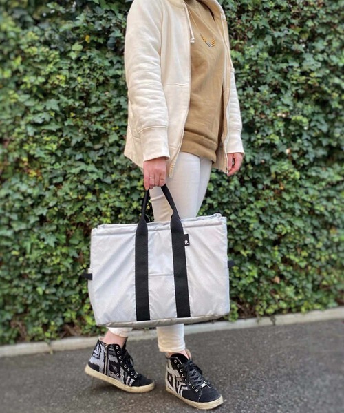 ROOTOTE（ルートート）の「ルートート/洗濯可能 レジカゴサイズ PT.ルーショッパーグランデ.サーモインナーセット-A（エコバッグ/サブバッグ・レディース・ブラック系その他/グレー系その他/レッド系その他/ストライプ/チェック・FREE）」の9枚目の写真