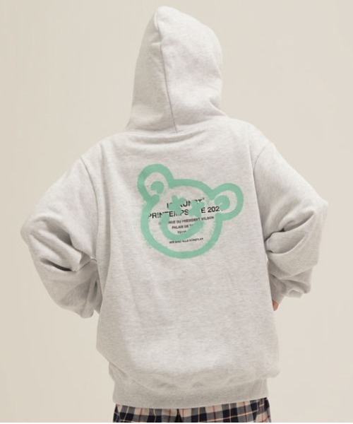 ISTKUNST(イストクンスト)の「【ISTKUNST】BEAR & SMILEY HOODIE / イストクンスト ベアー アンド スマイリー フーディー(パーカー・メンズ・ホワイト/ライトグレー/ブラック/ブルー・SMALL/MEDIUM/LARGE)」の3枚目の写真
