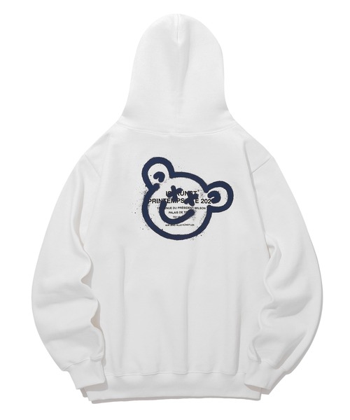 さらに100円引き◆ISTKUNST◆BEAR&SMILEY HOODIE ISTKUNST