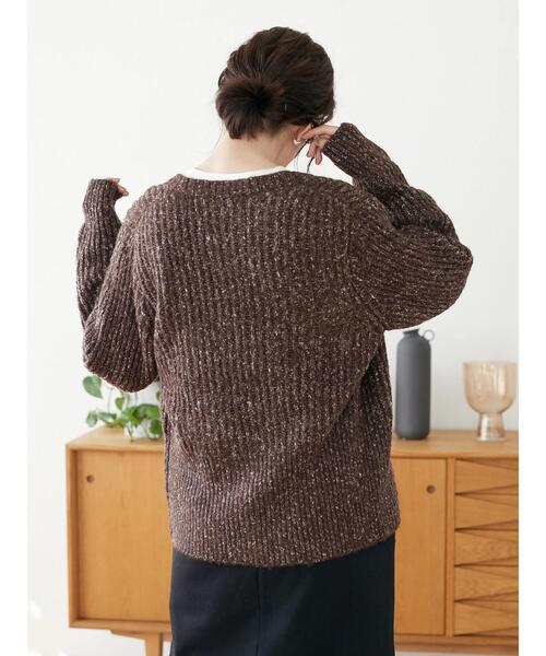 Furryrate(ファーリーレート)の「・furry rate MIXリブカーディガン*(カーディガン/ボレロ・レディース・ネイビー/ブラウン/レッド・FREE)」の10枚目の写真