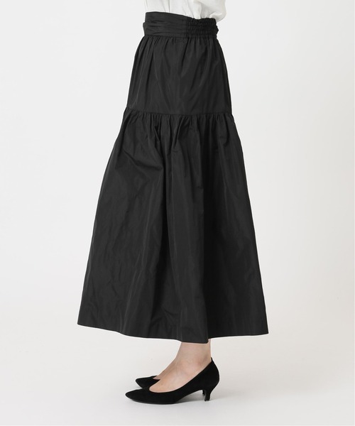 journal standard L'essage（ジャーナルスタンダードレサージュ）の「シャンブレータフタ ティアードスカート◆2（スカート・レディース・ブラック・FREE）」の6枚目の写真