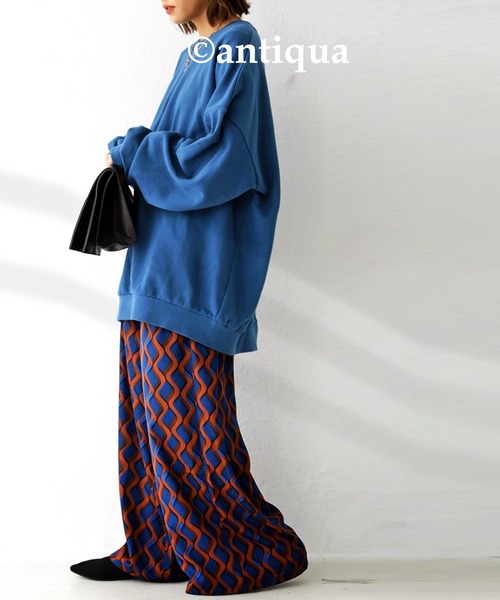 antiqua（アンティカ）の「レトロ柄ワイドパンツ（その他パンツ・レディース・パープル/ブルー・FREE）」の8枚目の写真