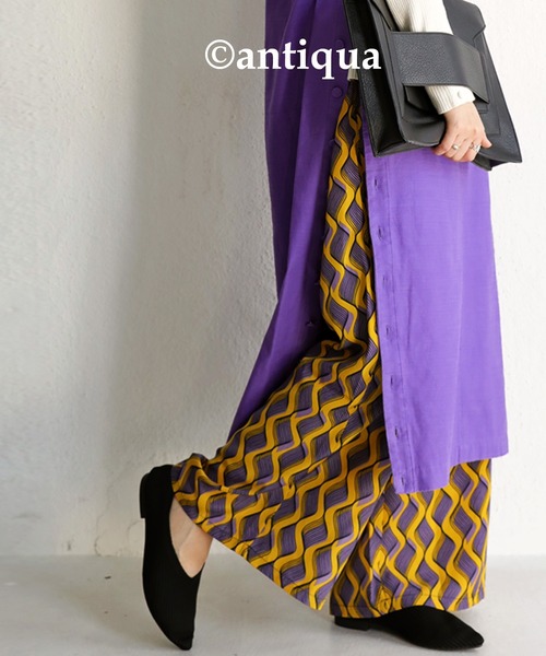 antiqua（アンティカ）の「レトロ柄ワイドパンツ（その他パンツ・レディース・パープル/ブルー・FREE）」の13枚目の写真