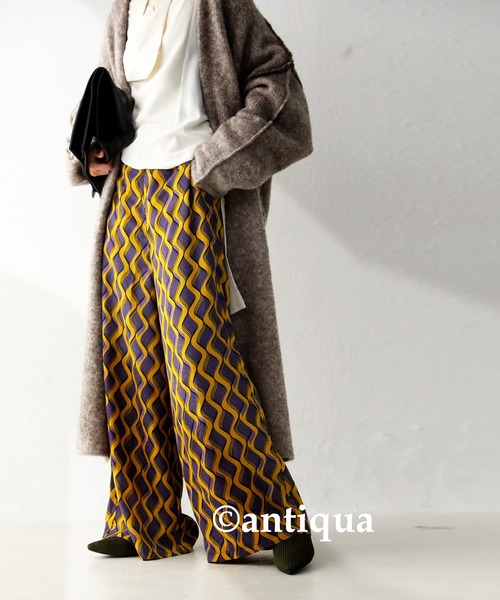 antiqua（アンティカ）の「レトロ柄ワイドパンツ（その他パンツ・レディース・パープル/ブルー・FREE）」の11枚目の写真