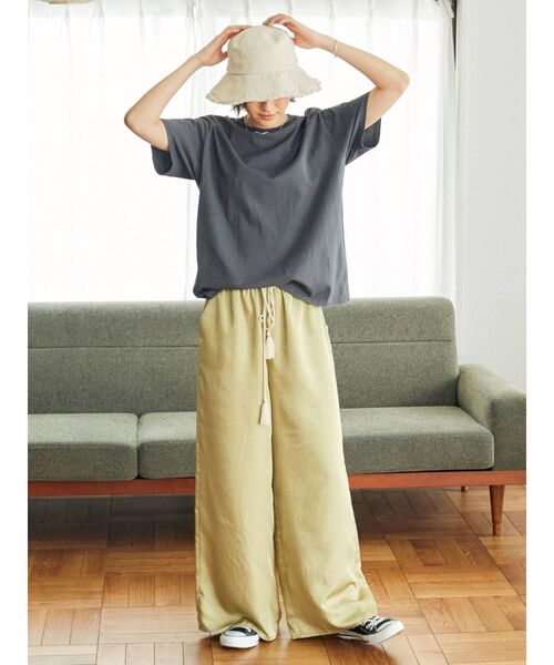 Ungrid（アングリッド）の「バックフォトプリントTee（Tシャツ/カットソー・レディース・オフホワイト/ライトグレー/チャコールグレー/ピンク/ベージュ・FREE）」の9枚目の写真