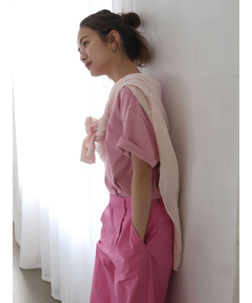 Ungrid（アングリッド）の「バックフォトプリントTee（Tシャツ/カットソー・レディース・オフホワイト/ライトグレー/チャコールグレー/ピンク/ベージュ・FREE）」の12枚目の写真