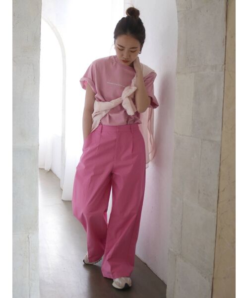 Ungrid（アングリッド）の「バックフォトプリントTee（Tシャツ/カットソー・レディース・オフホワイト/ライトグレー/チャコールグレー/ピンク/ベージュ・FREE）」の13枚目の写真