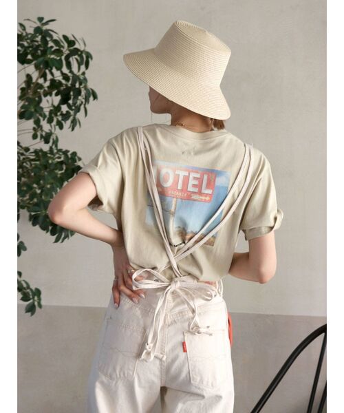 Ungrid（アングリッド）の「バックフォトプリントTee（Tシャツ/カットソー・レディース・オフホワイト/ライトグレー/チャコールグレー/ピンク/ベージュ・FREE）」の18枚目の写真