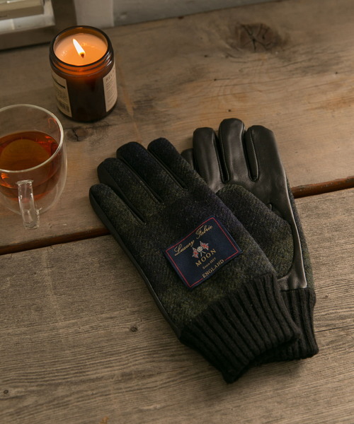 URBAN RESEARCH DOORS（アーバンリサーチドアーズ）の「MOONツイードレザーグローブ（手袋・メンズ・グレー系その他/ブラウン系その他/グリーン系その他/ブルー系その他・ONE）」の3枚目の写真