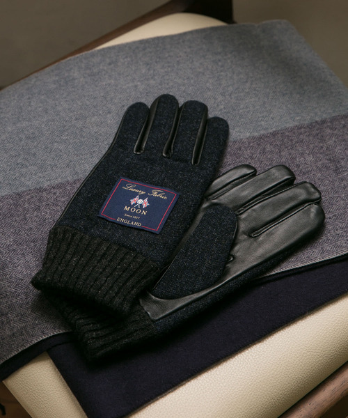 URBAN RESEARCH DOORS（アーバンリサーチドアーズ）の「MOONツイードレザーグローブ（手袋・メンズ・グレー系その他/ブラウン系その他/グリーン系その他/ブルー系その他・ONE）」の4枚目の写真