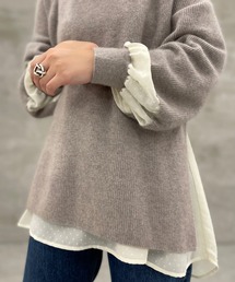 BEARDSLEY | ラクーン混ドットコンビニット(ニット/セーター)