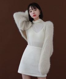 クロップボレロニットカーディガン