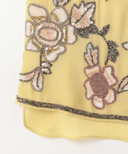 GRACE CLASS（グレースクラス）の「フラワー刺繍ノースリーブ（タンクトップ・レディース・イエロー/ラベンダー・36）」の10枚目の写真