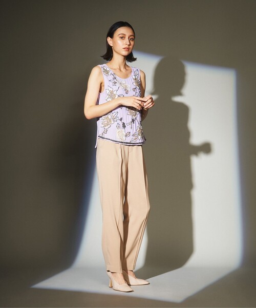 GRACE CLASS（グレースクラス）の「フラワー刺繍ノースリーブ（タンクトップ・レディース・イエロー/ラベンダー・36）」の15枚目の写真