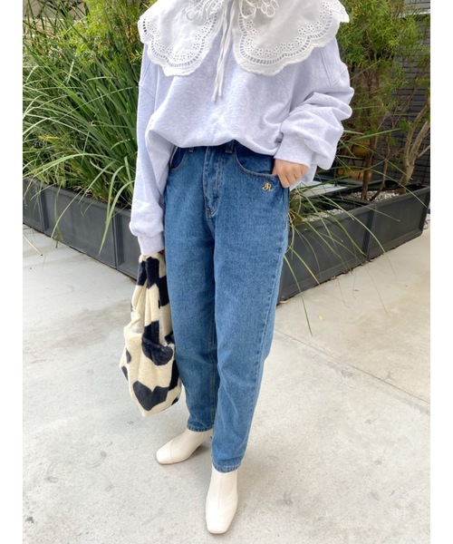 jumelle（ジュメロ）の「JMLテーパードデニム（デニムパンツ・レディース・ブルー/ブラック・SMALL/LARGE/MEDIUM）」の5枚目の写真