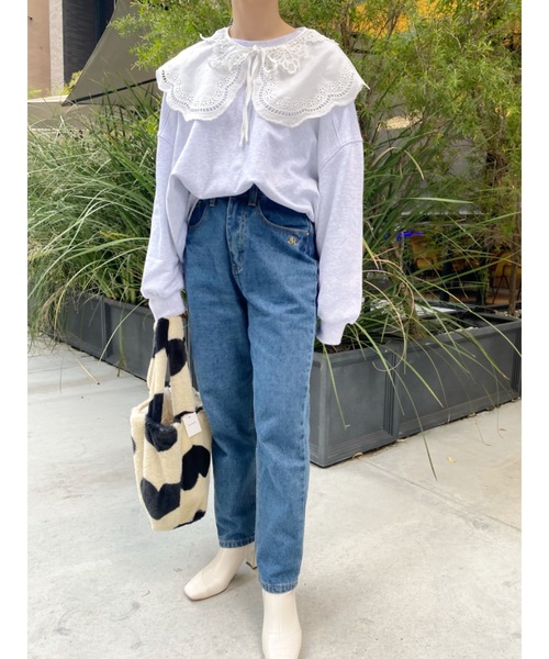 jumelle（ジュメロ）の「JMLテーパードデニム（デニムパンツ・レディース・ブルー/ブラック・SMALL/LARGE/MEDIUM）」の13枚目の写真