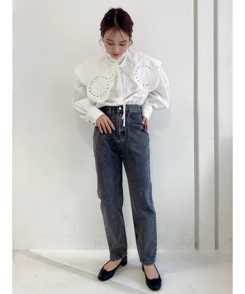 jumelle（ジュメロ）の「JMLテーパードデニム（デニムパンツ・レディース・ブルー/ブラック・SMALL/LARGE/MEDIUM）」の18枚目の写真